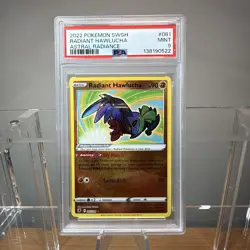 2022 POKEMON SWORD & SHIELD ASTRAL RADIANCE #081 RADIANT HAWLUCHA PSA 9 - Image 1