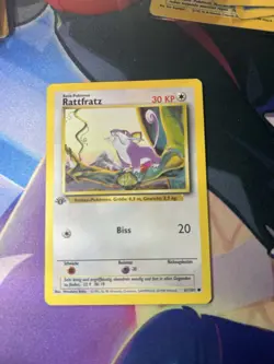 Pokemon MINT Never Played German Rattata Rattfratz 61/102 1st Edition Base Set - Image 1