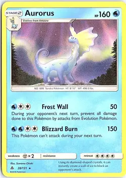 Aurorus Holo Rare SM - Forbidden Light 28/131 LP Pokemon - Image 1