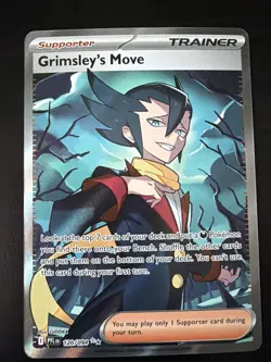 2025 Pokemon PFL Grimsley’s Move Full Art Trainer 120/094 Ultra Rare - Image 1