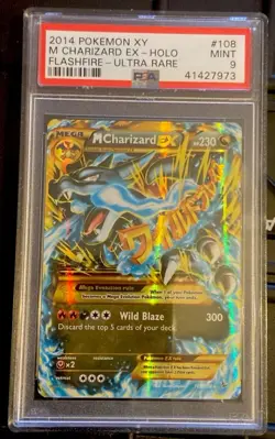 2014 XY FLASHFIRE M CHARIZARD EX ULTRA RARE #108 POKEMON PSA MINT 9 - Image 1