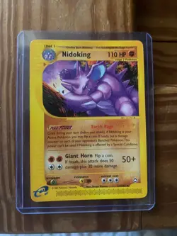 DABBING NIDOKING 24/147 Aquapolis Ground Type Non-Holo Pokemon - Image 1