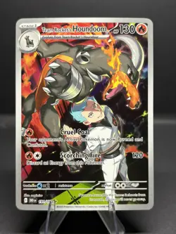 Team Rocket's Houndoom 191/182 Destined Rivals Illustration Rare Pokemon NM - Image 1