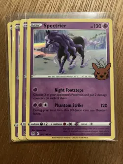 (4)Pokemon Spectrier 081/196 Holo Rare 2023 Trick or Trade Halloween Trick Trea - Image 1