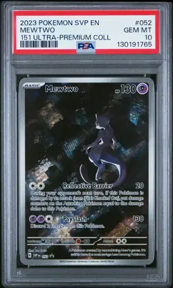 2023 POKEMON SVP EN-SV BLACK STAR PROMO 151 ULTRA-PREM COLL #052 MEWTWO PSA 10 - Image 1