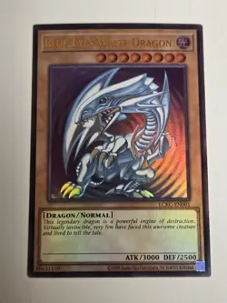 Blue-Eyes White Dragon LCKC-EN001 (Version 2) Ultra Rare Yugioh SDK Art VLP - Image 1