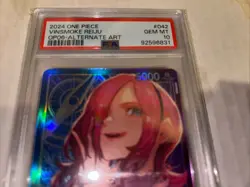 2024 One Piece TCG VINSMOKE REIJU Alt Art PSA 10 LEADER #OP06-042 English - Image 2