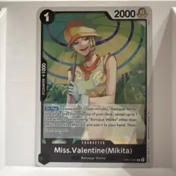 Miss.Valentine(Mikita) OP14-087 The Azure Sea's Seven Foil One-Piece CCG TCG - Image 1