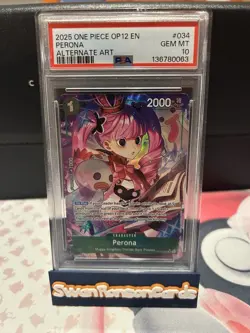 PSA 10 Perona (Alternate Art) OP12-034 Legacy of the Master Foil English - Image 1