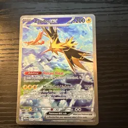 Pokemon Zapdos EX TCG Holo Ultra Rare Card Scarlet & Violet 202/165 - Image 1