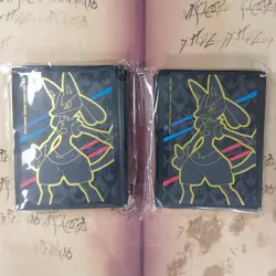 65 Ct Lucario Crown Zenith ETB Pokemon Card Sleeves (2 Pack Lot) SEALED - Image 1