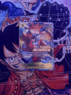 Monkey D. Luffy P-036 Pre-Release Winner Promo One Piece Card Game NM - Image 3
