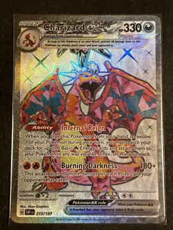 Pokemon TCG Charizard EX Obsidian Flames Holo Ultra Rare Card 215/197 - Image 1