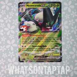 Pokemon Card Meowscarada Ex 015/193 Ultra Rare Scarlet Violet Prize Pack Series - Image 1