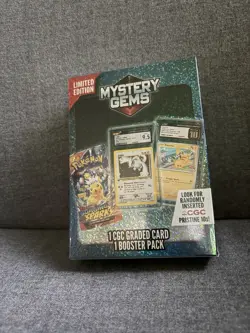 2025 Mystery Gems Limited Edition Pokemon CGC Graded Card & Booster Pack Sealed - Image 1