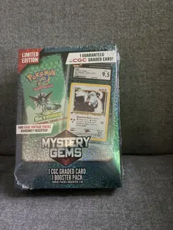 2025 Mystery Gems Limited Edition Pokemon CGC Graded Card & Booster Pack Sealed - Image 2