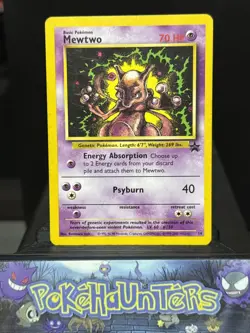 Pokemon Card Mewtwo 14 WOTC Black Star Promo Light Play - Image 1