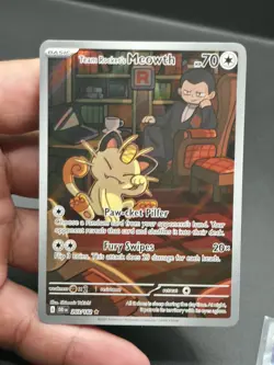 Pokemon TCG Team Rockets Meowth Card 203/182 Destined Rivals Set - Image 2