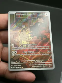 Pokemon TCG Team Rockets Meowth Card 203/182 Destined Rivals Set - Image 3