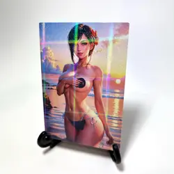 Final Fantasy Tifa Lockhart Sexy Anime Waifu Girl Goddess Story Holo Art Card - Image 2