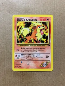 Blaine's Growlithe 62/132 Gym Challenge - Common Pokemon Card - NM/Mint - Image 1