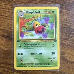 Pokemon TCG Weepinbell Base Jungle Set, 1st Edition Uncommon Card 48/64 MP/LP - Image 1