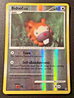 Bidoof 54/100 D&P Stormfront Pokemon Card Reverse Holo Foil Rare HP - Image 1