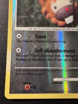 Bidoof 54/100 D&P Stormfront Pokemon Card Reverse Holo Foil Rare HP - Image 5