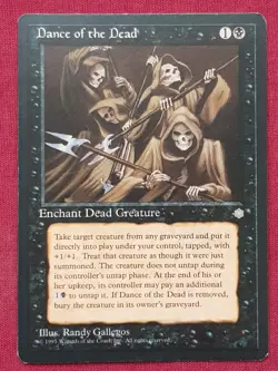 Magic The Gathering ICE AGE DANCE OF THE DEAD black card MTG - Image 1