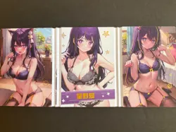 Peach Party - Trifold Card - Goddess Story - Fold Anime Bikini - Rare! - Image 1