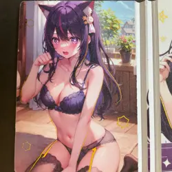Peach Party - Trifold Card - Goddess Story - Fold Anime Bikini - Rare! - Image 3