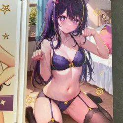 Peach Party - Trifold Card - Goddess Story - Fold Anime Bikini - Rare! - Image 5