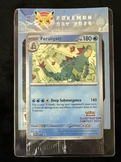 Pokemon Card Feraligatr SVP213 Black Star Promo Illustration Contest 2024 NM - Image 1