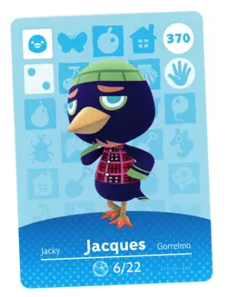 Jacques #370 - Amiibo Card - Animal Crossing Series 1 - Authentic Nintendo - Image 1