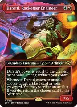 Daretti Rocketeer Engineer - Borderless FOIL - Aetherdift - MtG - NM - Image 1