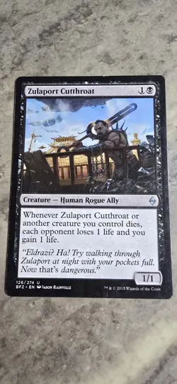 Zulaport Cutthroat Battle for Zendikar Regular Creature Uncommon MTG NM - Image 1