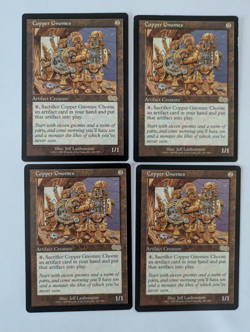 4 Copper Gnomes Urza's Saga MTG NM Free shipping with tracking - Image 1