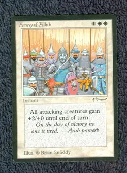 ARABIAN NIGHTS Army of Allah (dark) common Magic the Gathering Moderate play - Image 1
