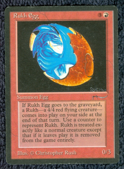 ARABIAN NIGHTS Rukh Egg (dark) common Magic the Gathering Moderate play - Image 1