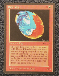 ARABIAN NIGHTS Rukh Egg (dark) common Magic the Gathering Moderate play - Image 4