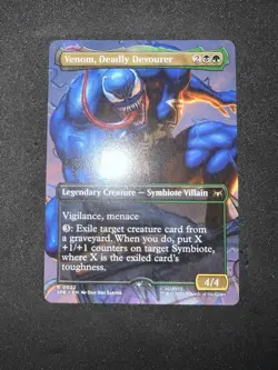 Venom, Deadly Devourer (Borderless) #22 (NM) Spider-Man SPE Magic MTG - Image 1