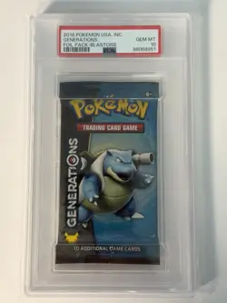 RARE 2016 PSA 10 GENERATIONS Blastoise Booster Foil Pack Pokemon PSA 10 GEM MINT - Image 1