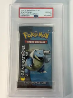 RARE 2016 PSA 10 GENERATIONS Blastoise Booster Foil Pack Pokemon PSA 10 GEM MINT - Image 3