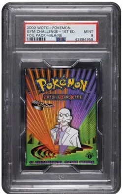 2000 Pokemon Gym Challenge WOTC 1st Edition Blaine Sealed Foil Pack PSA 9 MINT!! - Image 1