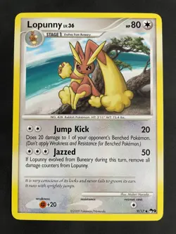 1x Pokemon TCG - Lopunny - 9/17 POP Series 9 - 2009 Holo -Lightly Played - Image 1