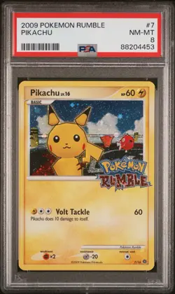 ⚡ 2009 Pokemon Rumble Pikachu Holo Promo #7 PSA 8 ⚡ - Image 1