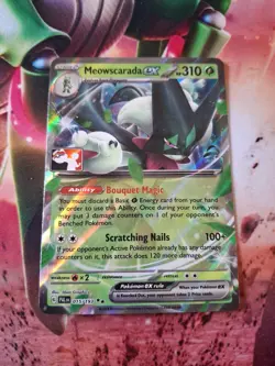 Pokemon TCG Meowscarada ex Play Pokemon Stamped Prize Pack Series 4 - Image 1