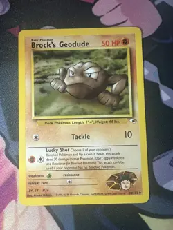 Pokemon TCG Brock's Geodude Gym Heroes 38/132 Regular Unlimited Uncommon - Image 1