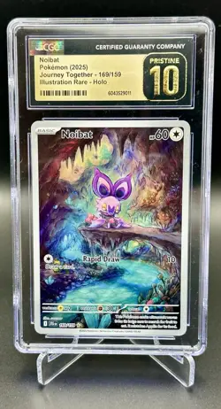 2025 Pokemon Journey Together Noibat Illustration Rare Holo #169 CGC 10 PRISTINE - Image 1