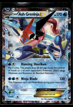 2016 Pokemon XY BSP XY133 Ash Greninja EX LP - Image 1